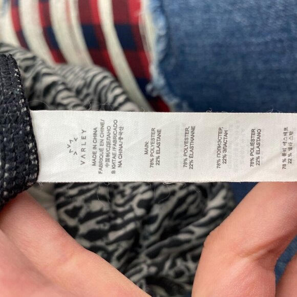 Varley Century Zebra Animal Print Athletic Active Leggings Pants Womens sz Small - Picture 3 of 5